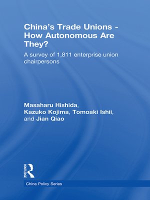 cover image of China's Trade Unions--How Autonomous Are They?